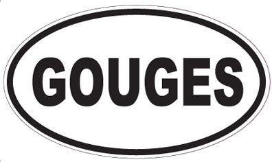 GOUGES - Oval Sticker