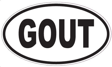 GOUT - Oval Sticker