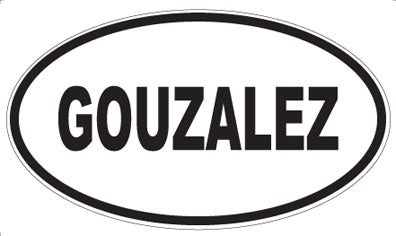 GOUZALEZ - Oval Magnet