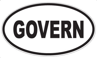 GOVERN - Oval Magnet