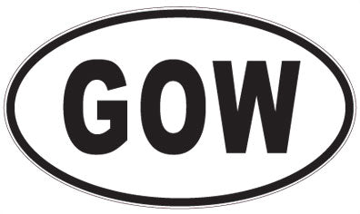 GOW - 3 Letter Initials Oval Sticker