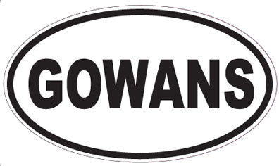 GOWANS - Oval Sticker