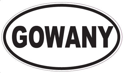 GOWANY - Oval Sticker