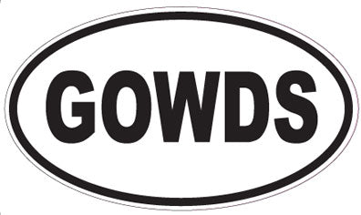 GOWDS - Oval Sticker