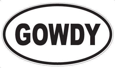 GOWDY - Oval Magnet