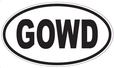 GOWD - Oval Sticker