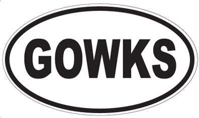 GOWKS - Oval Sticker