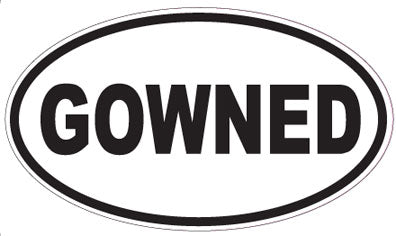 GOWNED - Oval Sticker