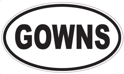 GOWNS - Oval Sticker