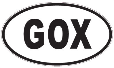 GOX - 3 Letter Initials Oval Magnet