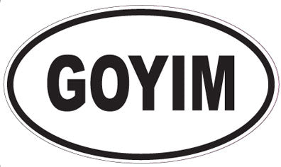 GOYIM - Oval Sticker