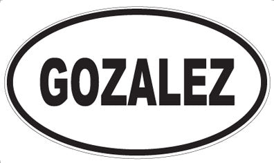 GOZALEZ - Oval Magnet