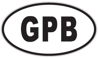 GPB - 3 Letter Initials Oval Sticker