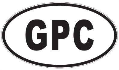 GPC - 3 Letter Initials Oval Magnet