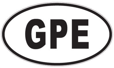 GPE - 3 Letter Initials Oval Magnet