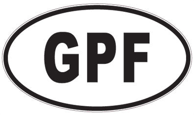 GPF - 3 Letter Initials Oval Magnet