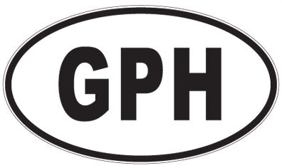 GPH - 3 Letter Initials Oval Magnet