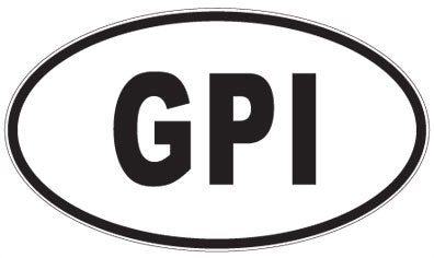 GPI - 3 Letter Initials Oval Magnet