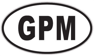GPM - 3 Letter Initials Oval Magnet