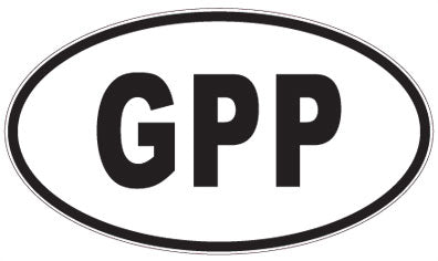 GPP - 3 Letter Initials Oval Sticker