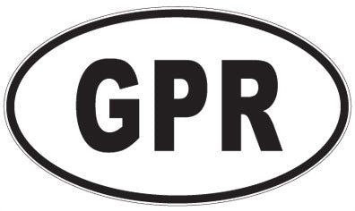 GPR - 3 Letter Initials Oval Magnet