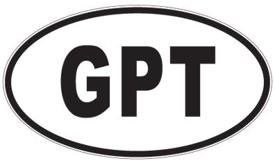 GPT - 3 Letter Initials Oval Sticker
