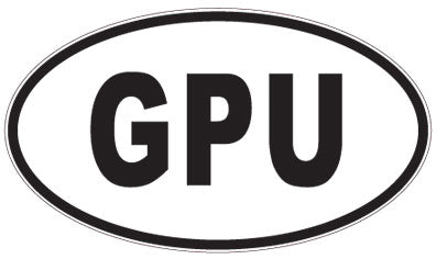 GPU - 3 Letter Initials Oval Magnet