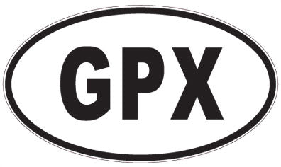 GPX - 3 Letter Initials Oval Sticker