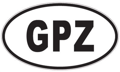GPZ - 3 Letter Initials Oval Magnet
