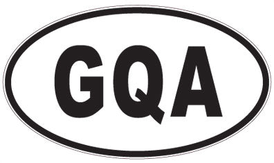 GQA - 3 Letter Initials Oval Sticker