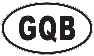 GQB - 3 Letter Initials Oval Magnet