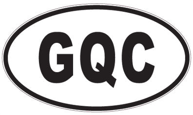 GQC - 3 Letter Initials Oval Magnet
