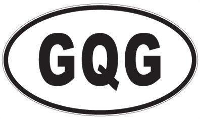 GQG - 3 Letter Initials Oval Magnet
