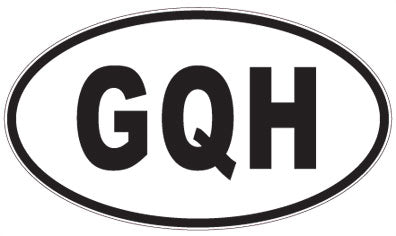 GQH - 3 Letter Initials Oval Magnet