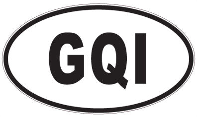 GQI - 3 Letter Initials Oval Magnet