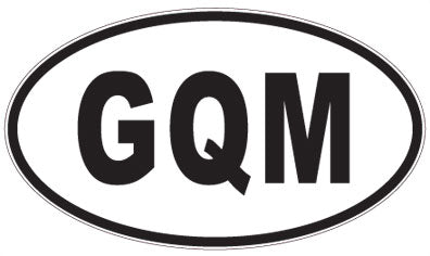 GQM - 3 Letter Initials Oval Sticker