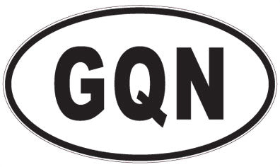 GQN - 3 Letter Initials Oval Sticker