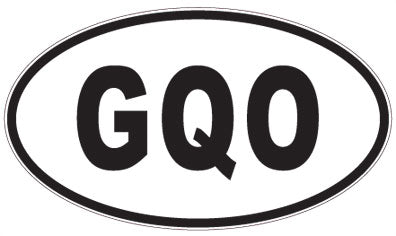 GQO - 3 Letter Initials Oval Magnet