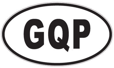 GQP - 3 Letter Initials Oval Magnet