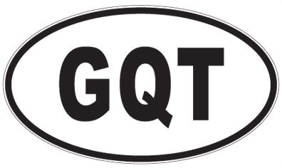 GQT - 3 Letter Initials Oval Magnet
