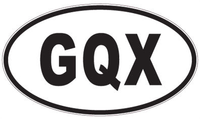 GQX - 3 Letter Initials Oval Magnet