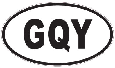 GQY - 3 Letter Initials Oval Sticker