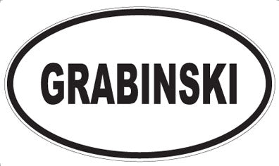 GRABINSKI - Oval Magnet