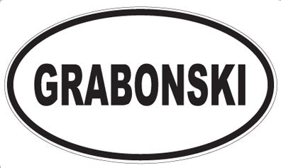 GRABONSKI - Oval Magnet