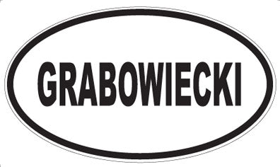 GRABOWIECKI - Oval Magnet