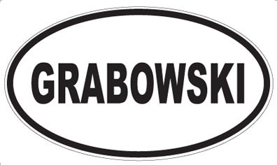 GRABOWSKI - Oval Magnet
