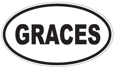GRACES - Oval Sticker