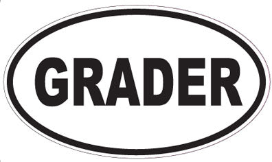 GRADER - Oval Sticker