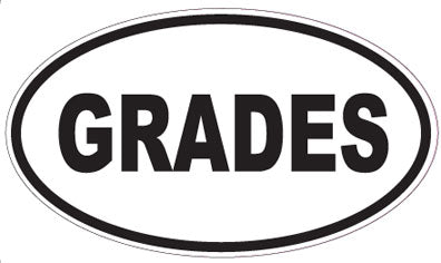 GRADES - Oval Sticker
