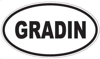 GRADIN - Oval Sticker
